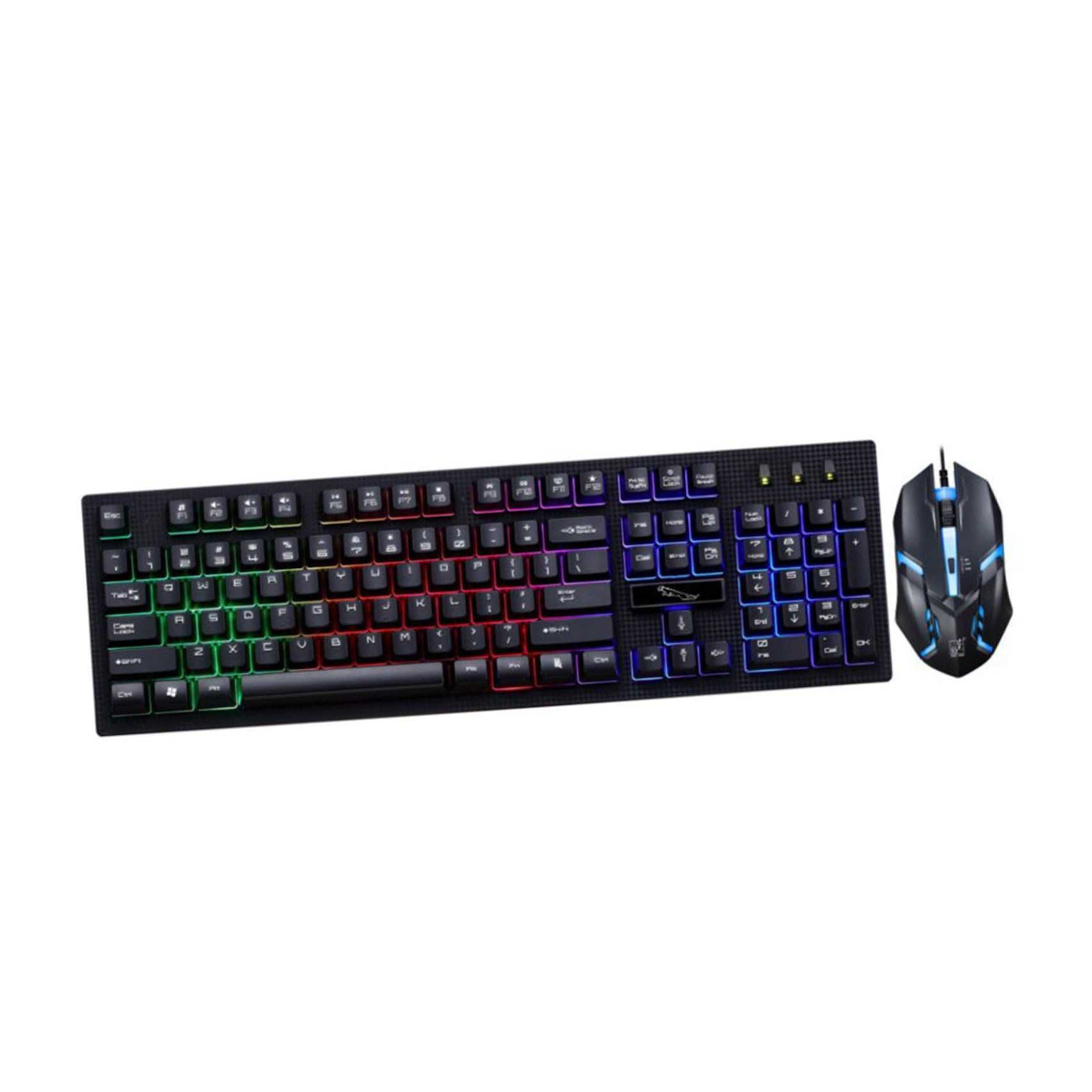 Clavier et Souris USB de Jeu Mécaniques 104 Touches Noir