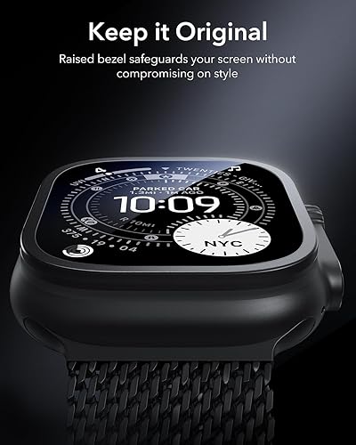 Vista 5 de ESR Armorite - Protector de pantalla para Apple Watch Ultra 3 2025 /Ultra 2 /Ultra (49 mm), protección de grado militar, película de vidrio templado