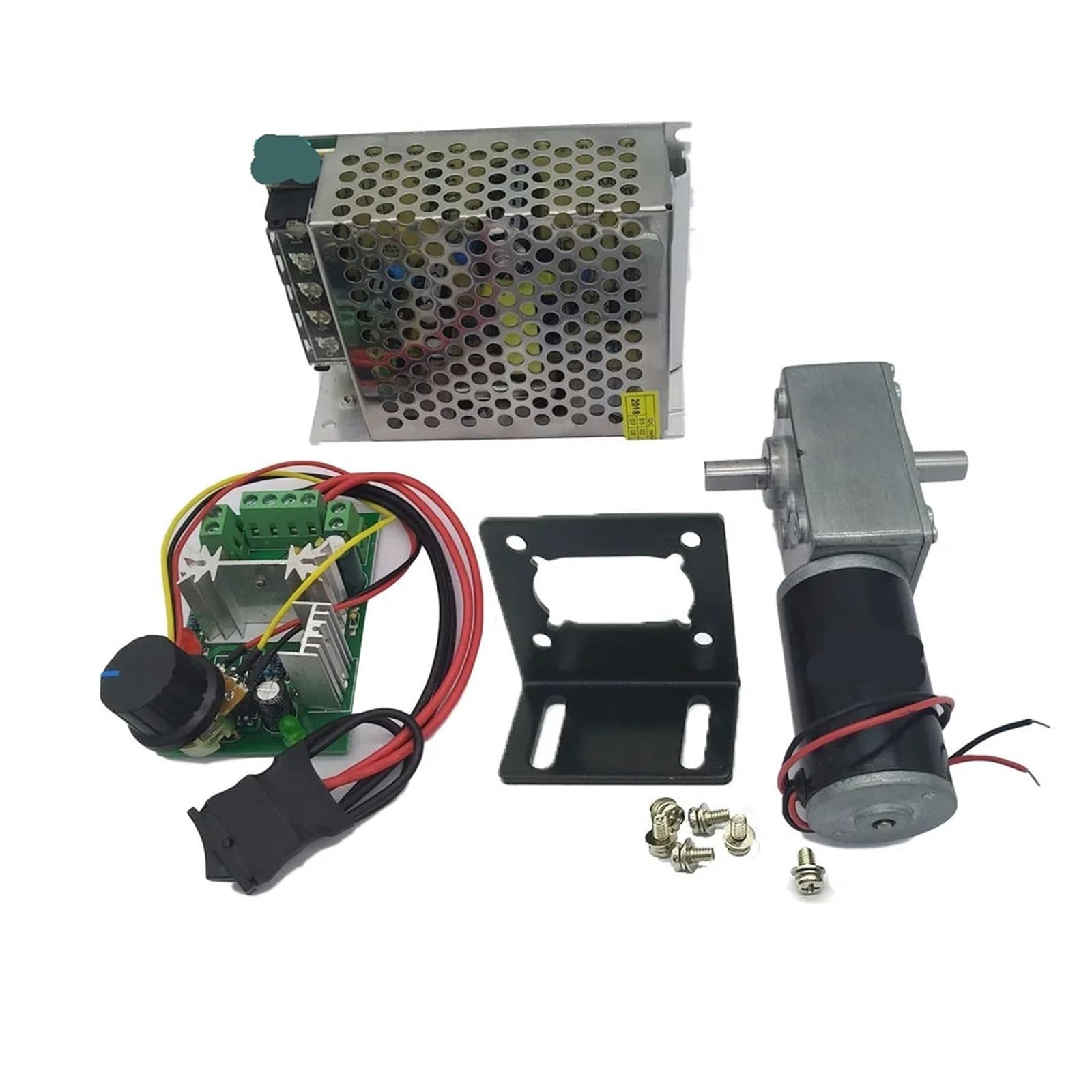 Schneckengetriebereduktionsmotor 12 V Doppelwellen-Gleichstrommotor mit Schneckengetriebe, hohes Drehmoment, 70 kg/cm², 24-Volt-Motor, D-Wellen-Schneckengetriebe, umkehrbar(24v 27rpm,Package A)