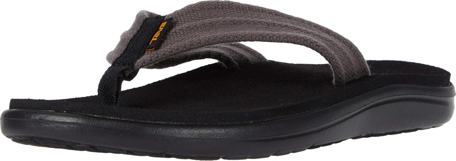 Teva Men's Voya Canvas Flip Flop, Drizzle, 8