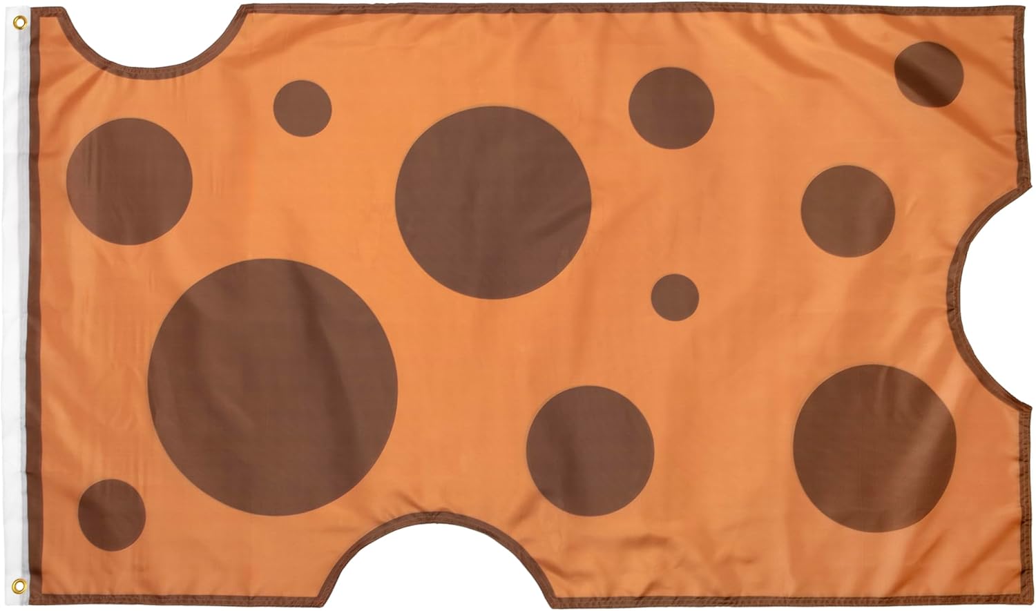 Stellar Factory Cheese Flag | 3' x 5' Weatherproof Swiss Cheese Cutout Design | Grommets Included | Novelty Outdoor Flag Gift