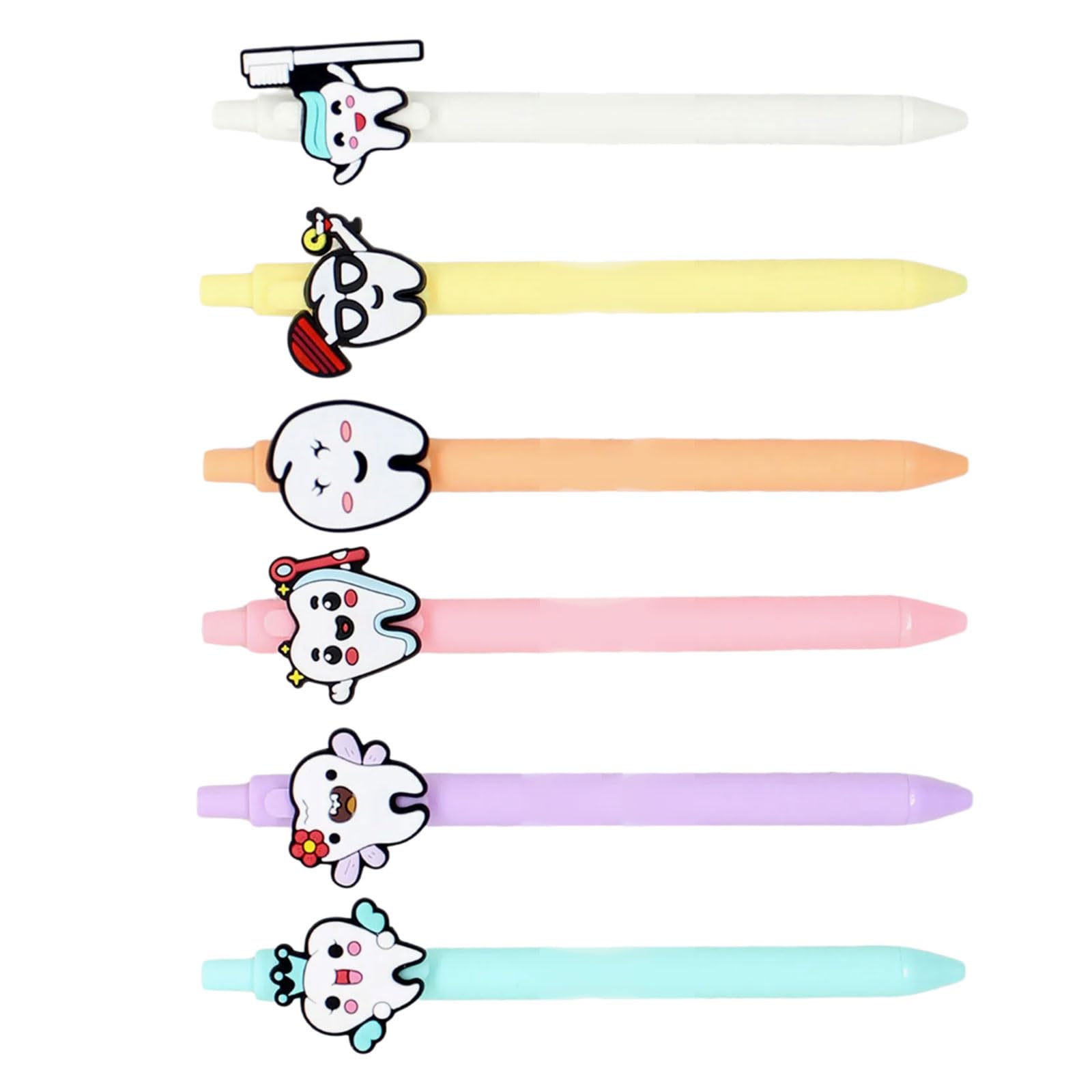 Maxtonser 6Pcs Nurse Themed Retractable Ballpoint Pen 1.0MM Tip Write Smoohtly Retractable Ballpoint Pen for School Clinic