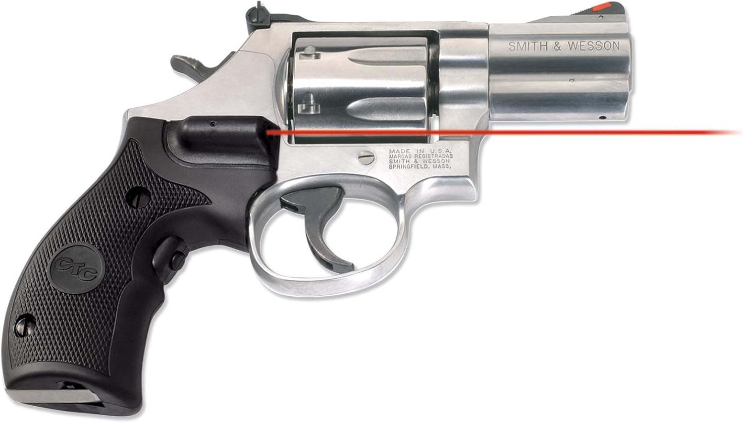 Crimson Trace LG-306 Lasergrips with Red Laser, Heavy Duty Construction and Instinctive Activation for Smith & Wesson K/L Frame Including Governor, Defensive Shooting and Competition
