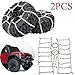 2Pcs Metal Snow Anti-Slip Tires Metal Steel Chain for 1/10 RC Rock CrawlerTRX-4 TRX4 Axial SCX10 90046
