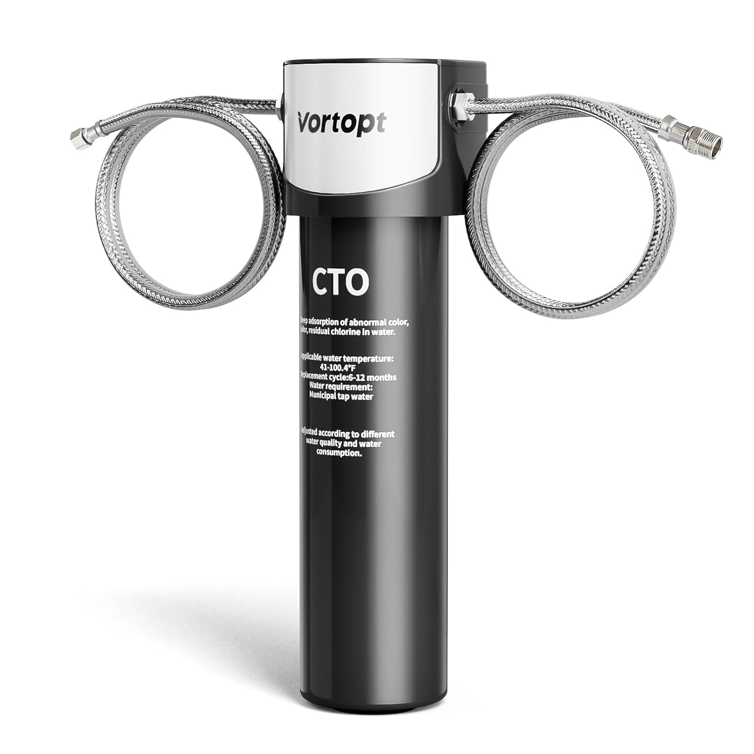 Vortopt Sistema de filtro de agua debajo del fregadero, filtro de agua para fregadero de cocina, filtro de agua para debajo del fregadero