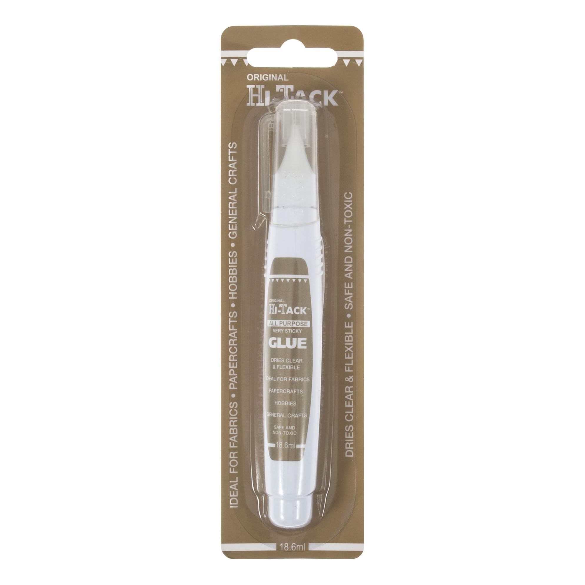 Hi-Tack Glue Pen 18.6ml – Strong, Fast-Hold Adhesive for Crafting & DIY Dries Clear & Flexible Ideal for Fabric, Paper, Wood, Metal, Glass & More Non-Toxic, Heat-Resistant, Handwash Safe