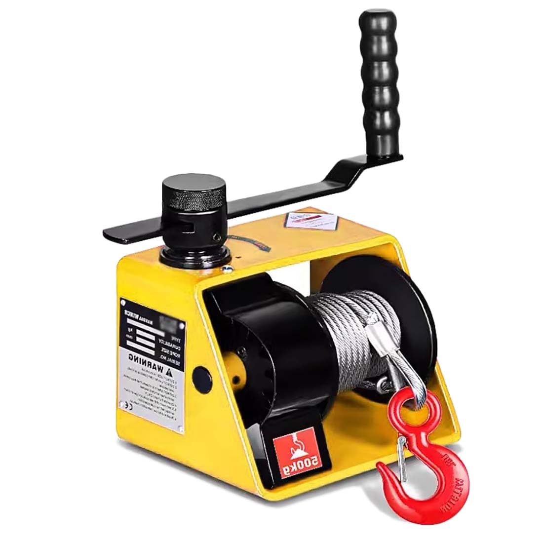 Cabrestante manual autoblocante con cable de acero de alta resistencia para remolques