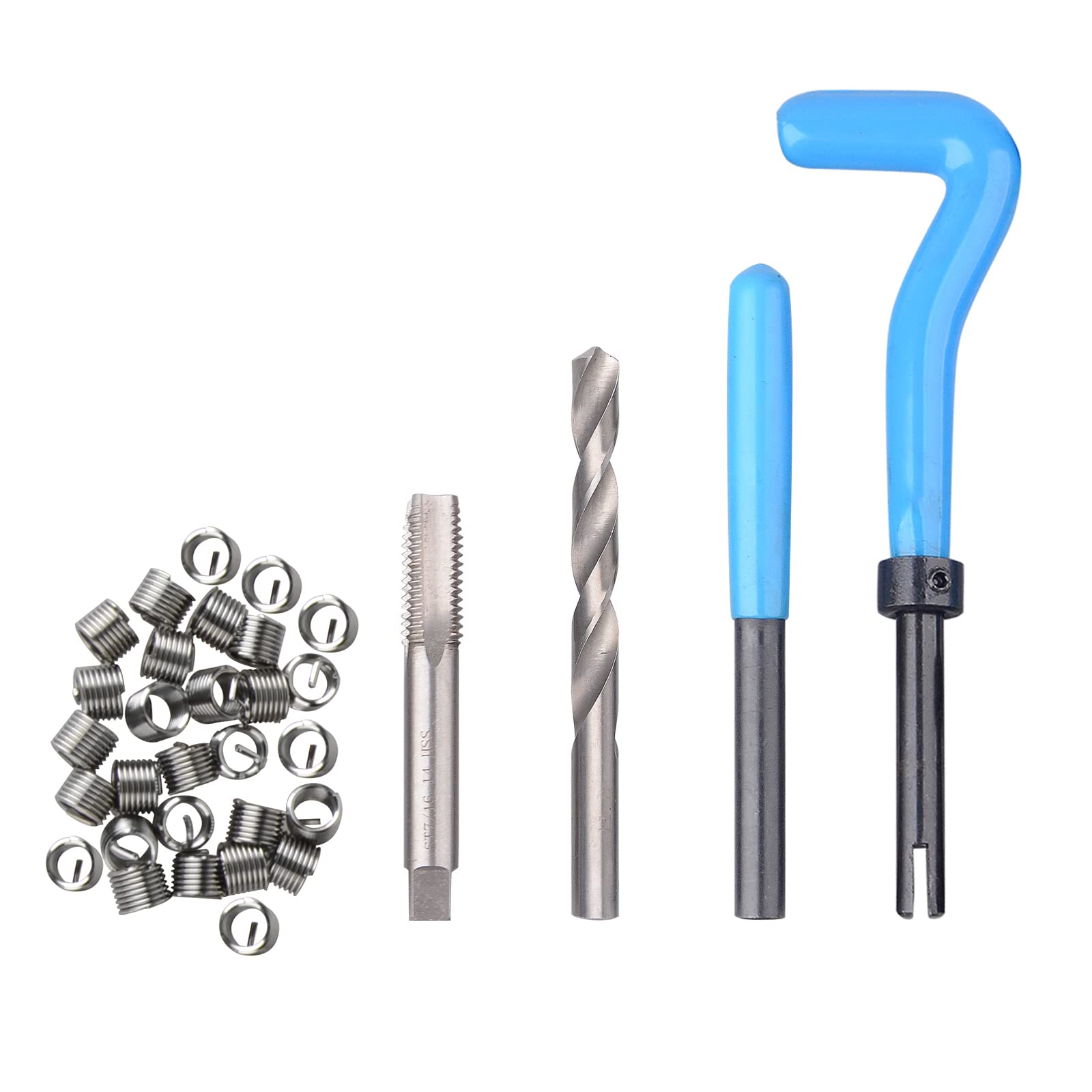 DAYUAN Kit di Riparazione Filettatura 151 Pezzi Manicotti elicoidali metrici M5 M6 M8 M10 M12 Acciaio Inox