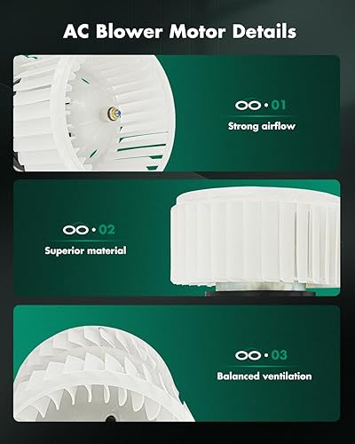 Vista 560 de SCITOO 700188 Reemplazo del motor del ventilador HVAC con jaula de ventilador para Toyota Tacoma 2005-2015, reemplazo OE - 87103-04043, 87103-04044