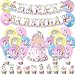 Decorazione per la Festa Dell'unicorno, Unicorno Palloncini Decorazioni Compleanno, Decorazioni Compleanno Unicorno Bambina, Banner Buon Compleanno