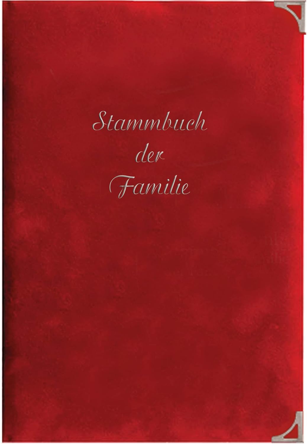 Stammbuch DU & ICH In Tomatenrot - Velours Mit Goldprägung