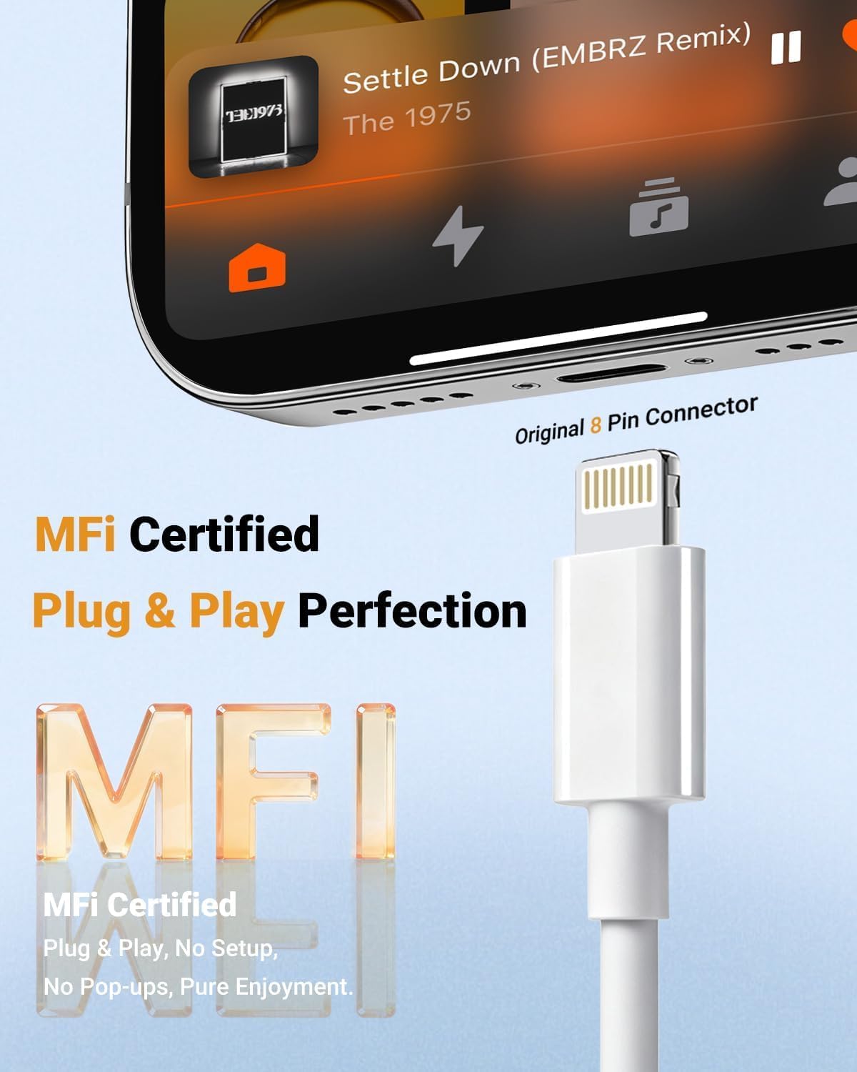 Lightning to 3.5mm Headphone Jack Adapter [Apple MFi Certified] Hi-Fi Stereo Sound, Full Function Control, Compatible with iPhone 14/13/12/11/X/8 & More – for Music, Calls & Car AUX White 10Pack