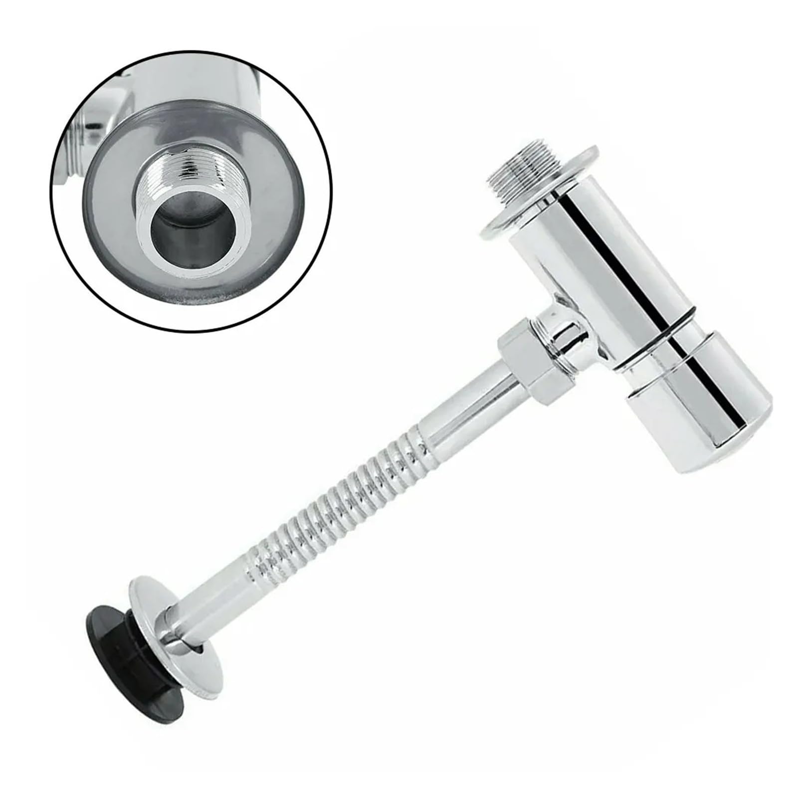 Fluxómetro manual para inodoro Válvula De Descarga Manual For Urinario, Aleación, Con Accesorios, Baño, Hotel Y Oficina, DN15