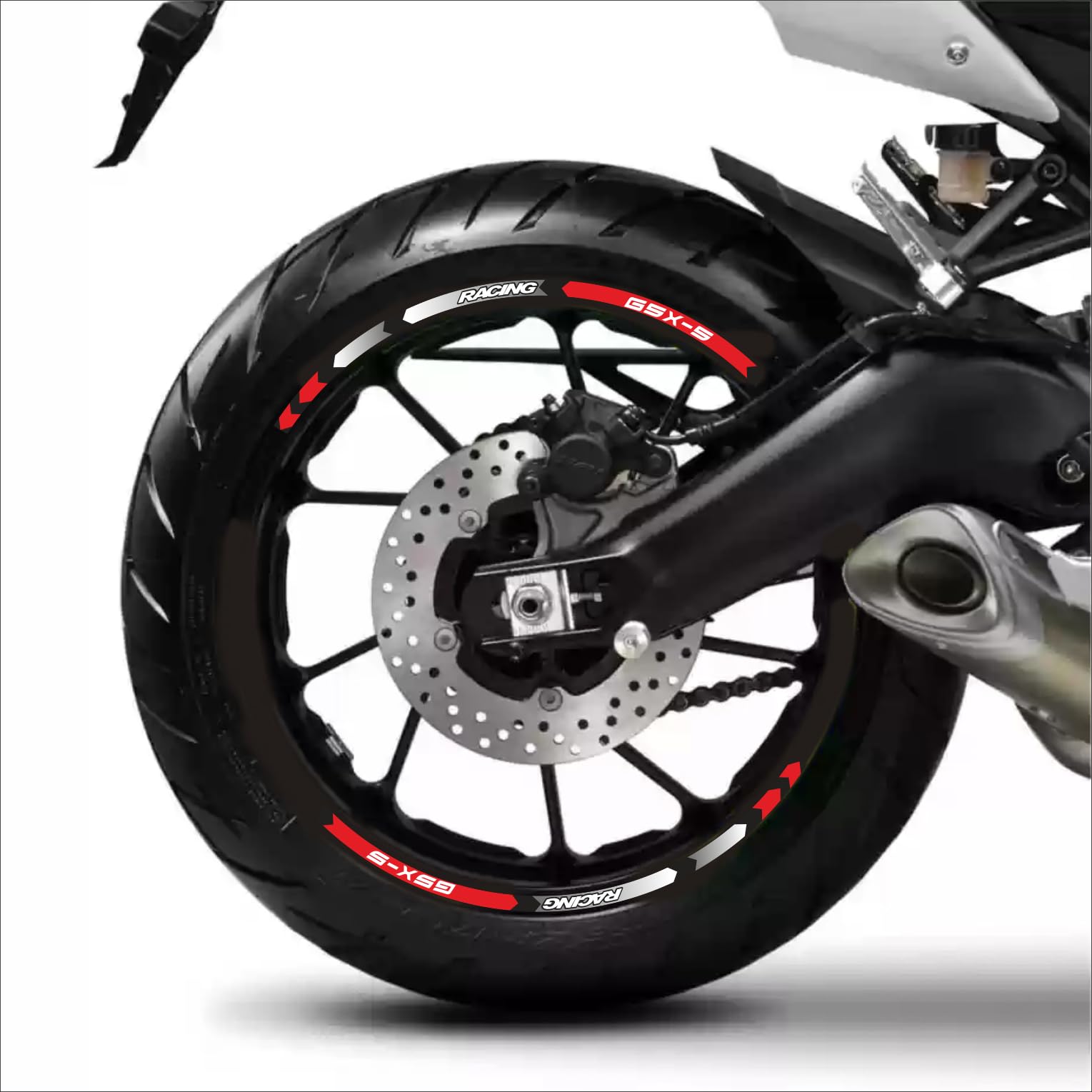 ShipShape Sporty Scooty/Bike Wheel Stickers - Upgrade Your Ride's Style(35.8CM X 1.2CM)
