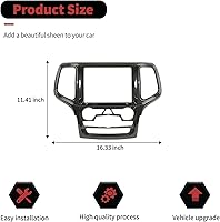 Vista 5 de RT-TCZ Consola central de fibra de carbono Navegación multimedia Panel GPS Trim Cubierta Decoración Interior Accesorios para Jeep Grand Cherokee
