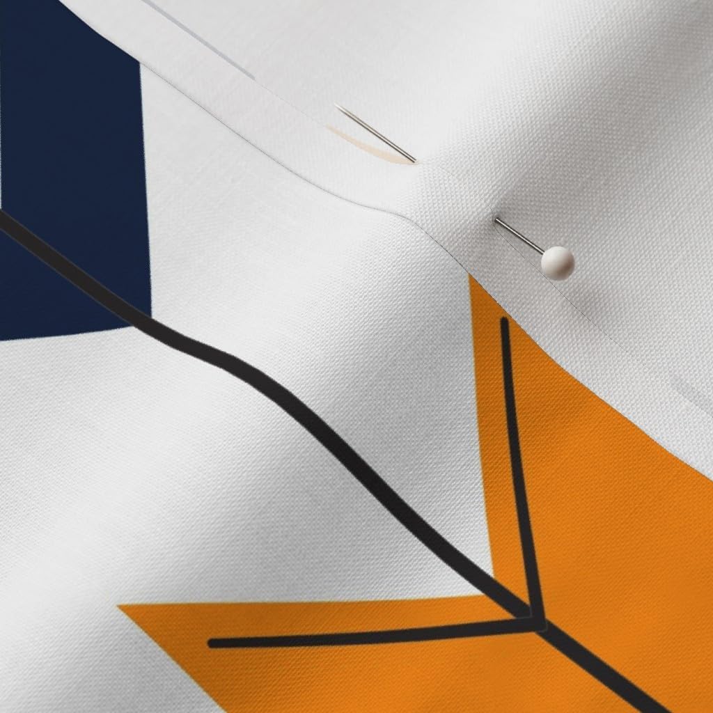 Spoonflower Fabric - Arrows Fletching Navy Orange Grey Little Arrow Great Outdoors Blue Printed on Petal Signature Cotton Fabric by The Yard - Sewing Quilting Apparel Crafts Decor