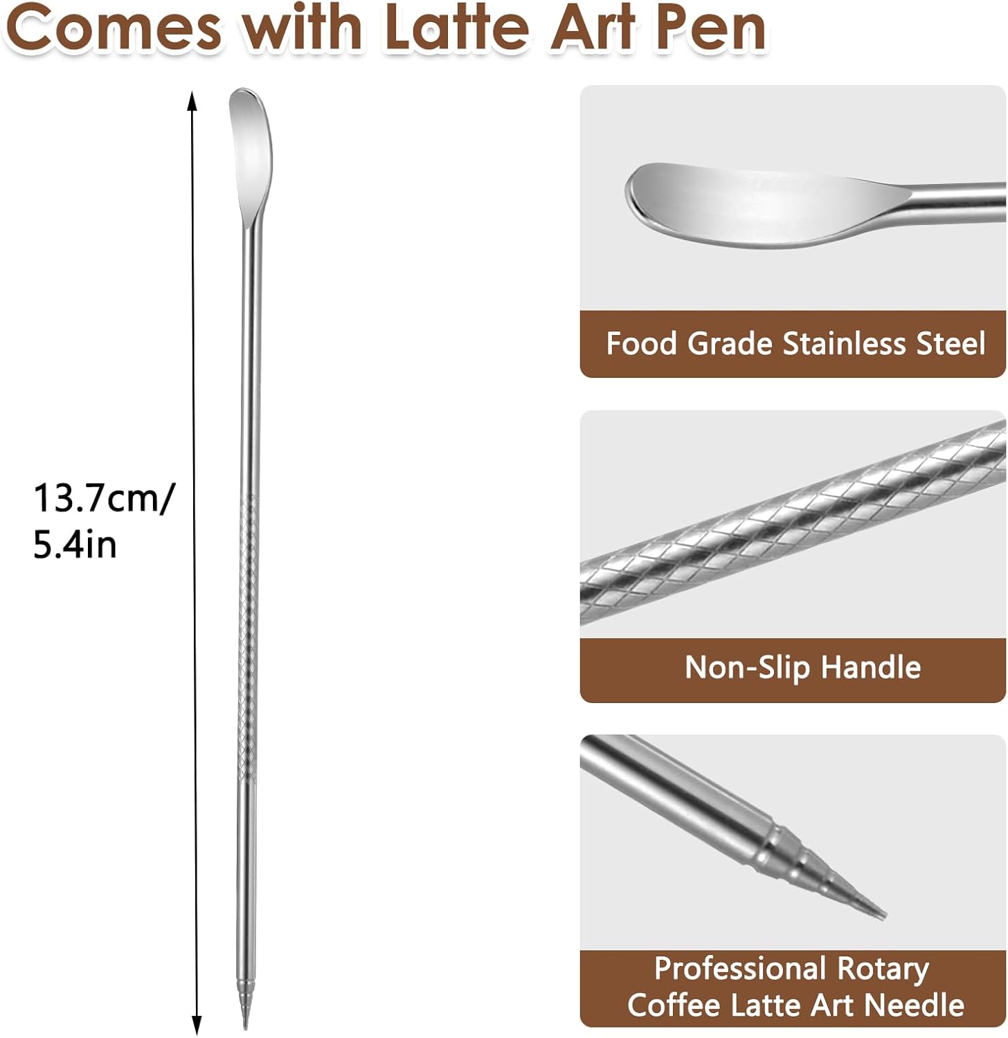 Anpro Milk Jug 350 ml/12 oz,304 Stainless Steel Milk Pitcher, Milk Frothing Jug for Making Coffee Cappuccino 6 61OdCcOgoKL. AC SL1500