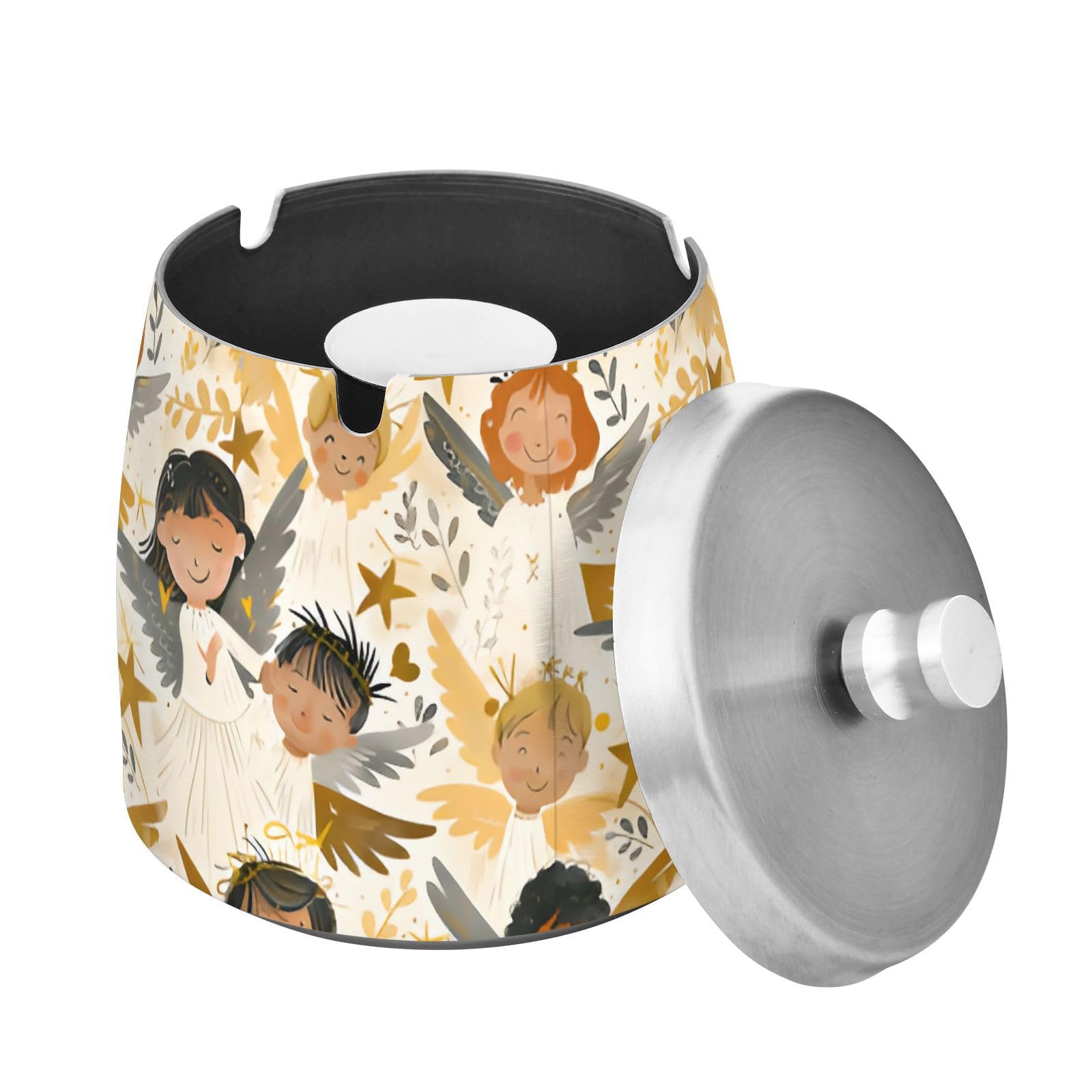 Amazon.com: FUQIUMI Lots Of Little Angels Ashtray with Lids