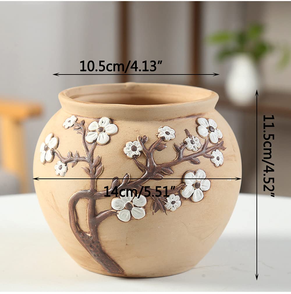 Mini Blumentopf Aus Keramik – Handbemalt Für Sukkulenten & Kleine Pflanzen | Ideal Für Schreibtisch, Balkon, Deko