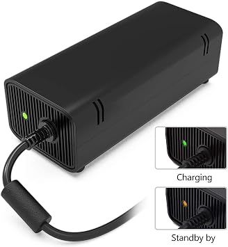 مزود الطاقة لمحول التيار المتردد Xbox 360 Slim ، استبدال غير OEM ، الجهد العالمي ، مؤشر LED ، 135W ، 12V-10.83A