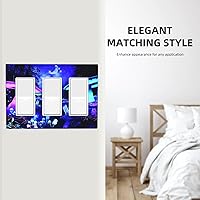 Vista 454 de Vista de ventana, isla tropical, playa, palmeras, cielo soleado, cubierta de interruptor de luz de palanca individual, placa decorativa de pared