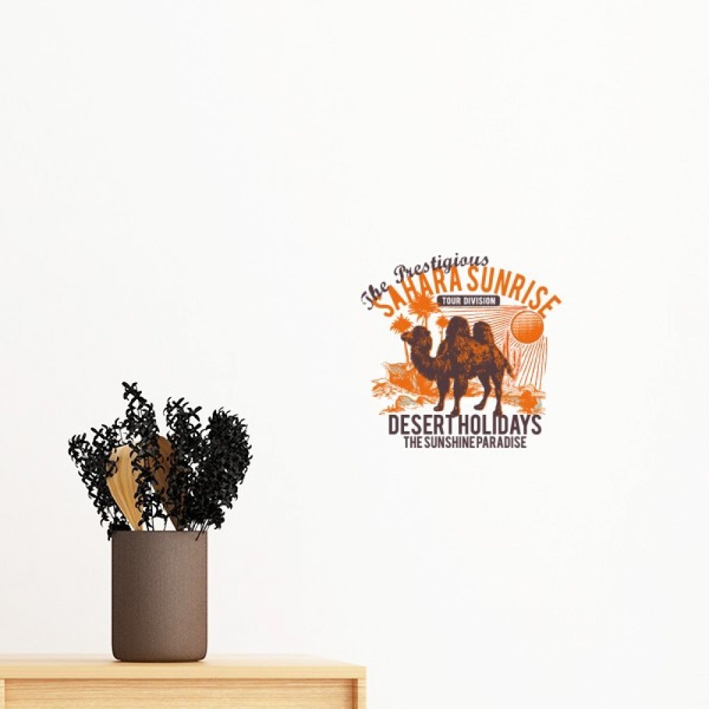 Stickers muraux désert camel pour créer une ambiance évasion chambre