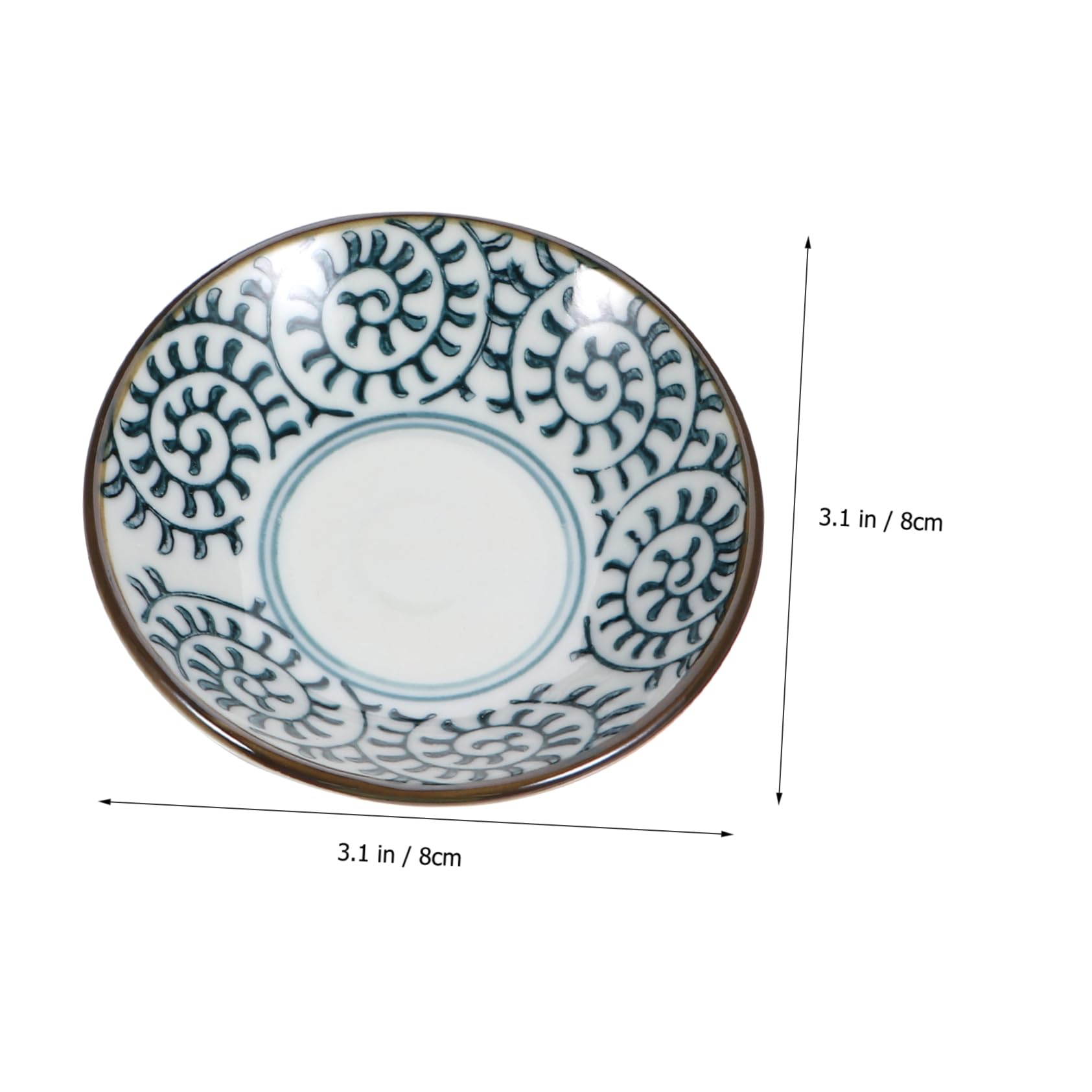 Wakauto 3pcs Mini Ceramic Sauce Dishes Plates Miniature Seasoning Dish Vibrant Colors Stylish