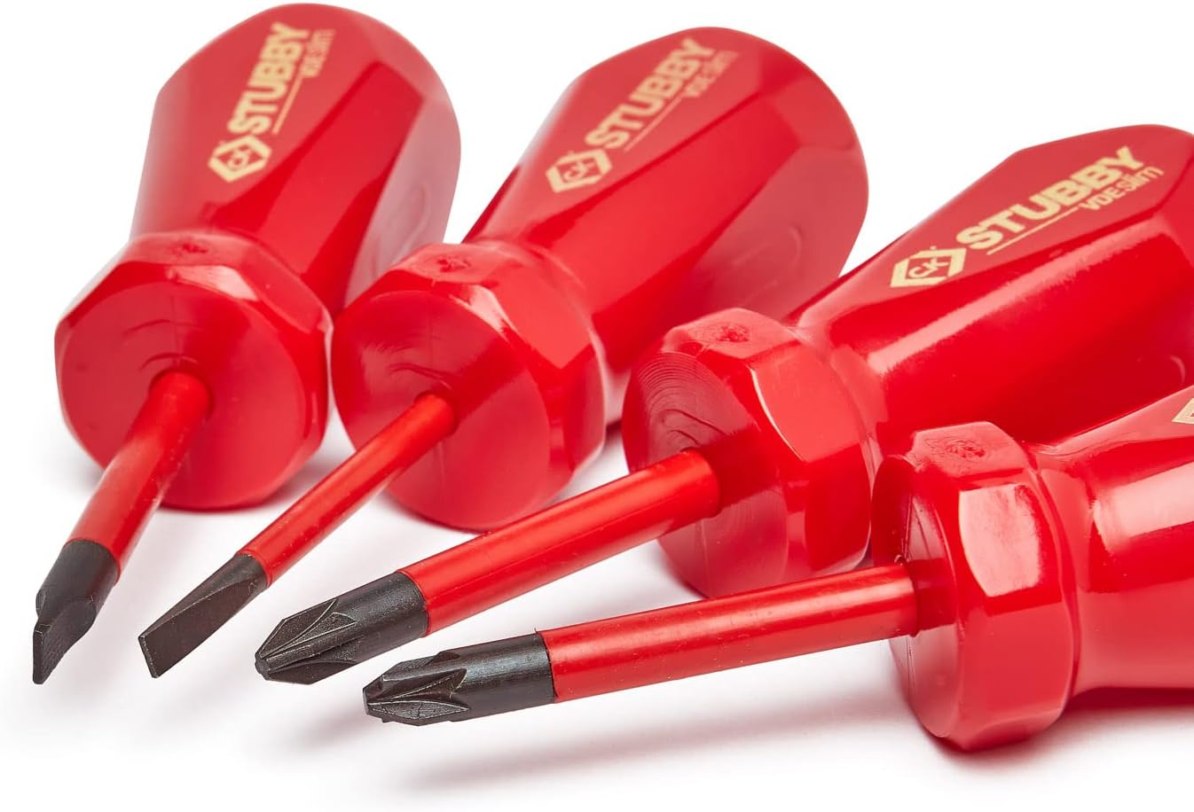C.K T48349 Jeu de Tournevis Stubby Vde Slim, Rouge