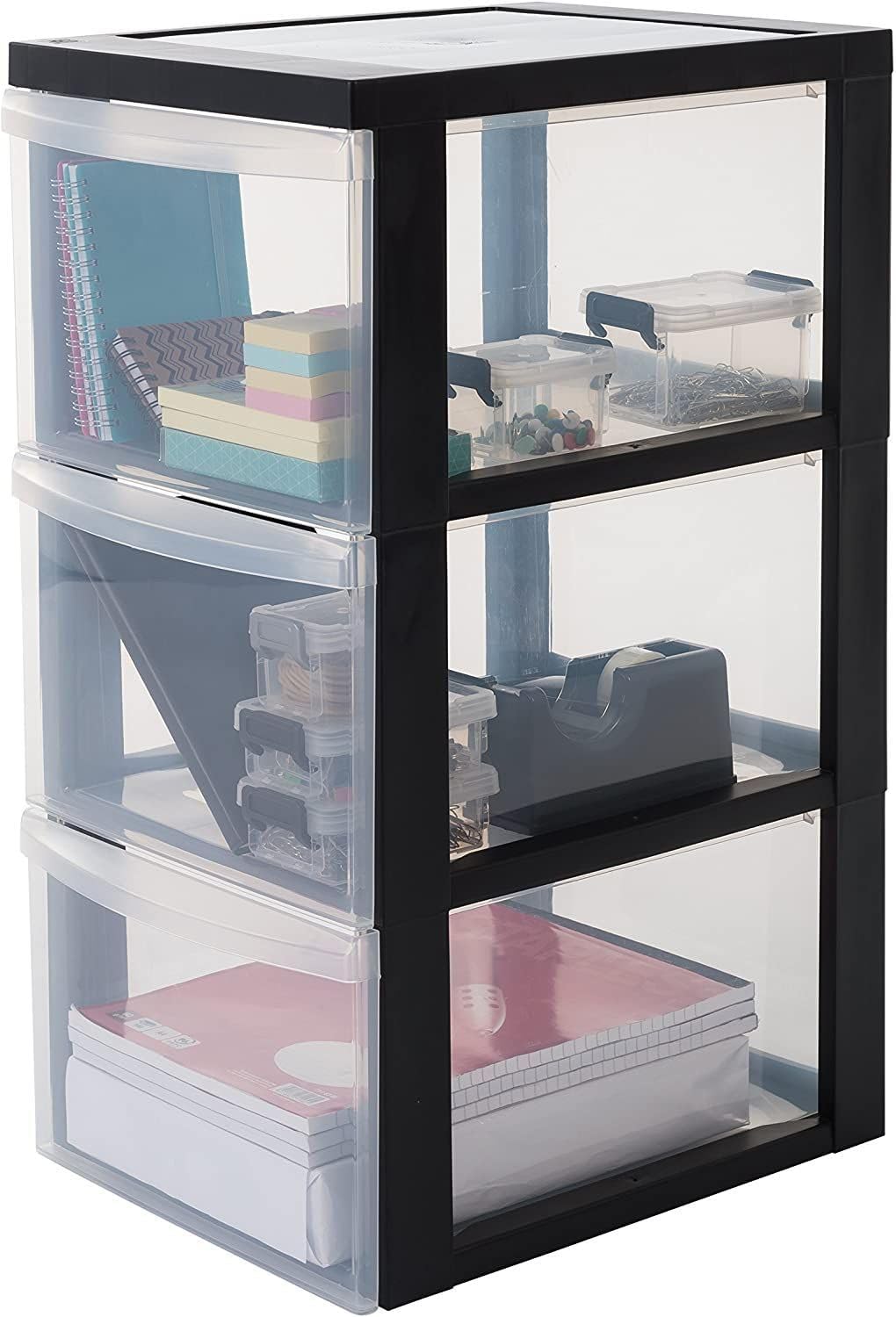 Iris Ohyama, Plastic Drawers Storage Unit, Plastic Storage Drawers, A4