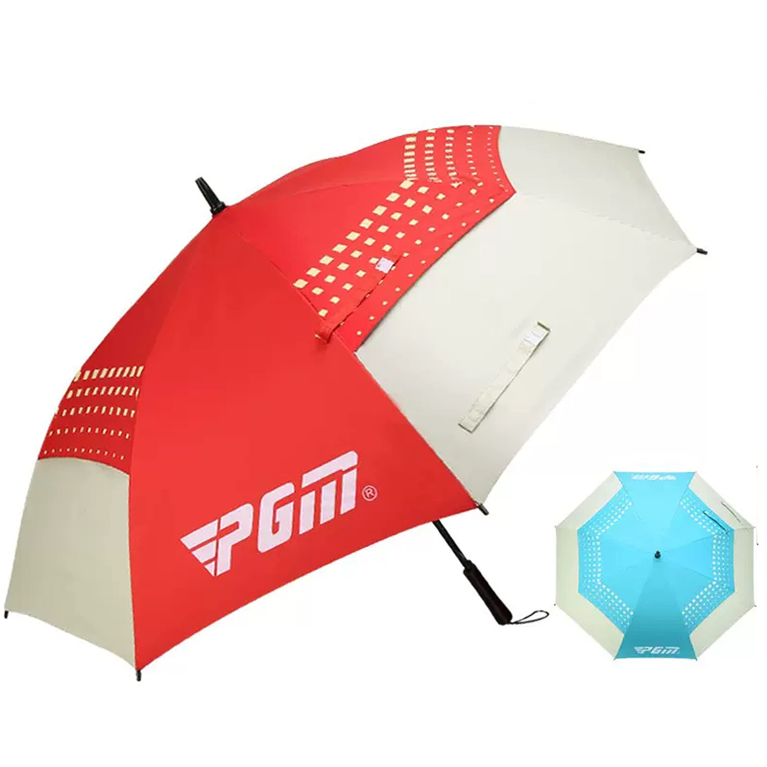PGMLarge Golf Umbrella - 54 inch Windproof Umbrellas Automatic Open Double Canopy Vented Umbrella for Rain and Wind - Adult UV Protection Travel Umbrella for Men and Women