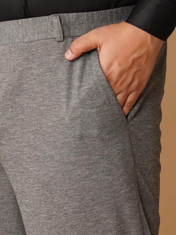 Image of OOMPH! Luxury Lycra Stretchable Formal Pants for Men | Stylish Slim Fit Men's Wear Trousers for Office or Party | Mens Fashion Dress Trouser Pant