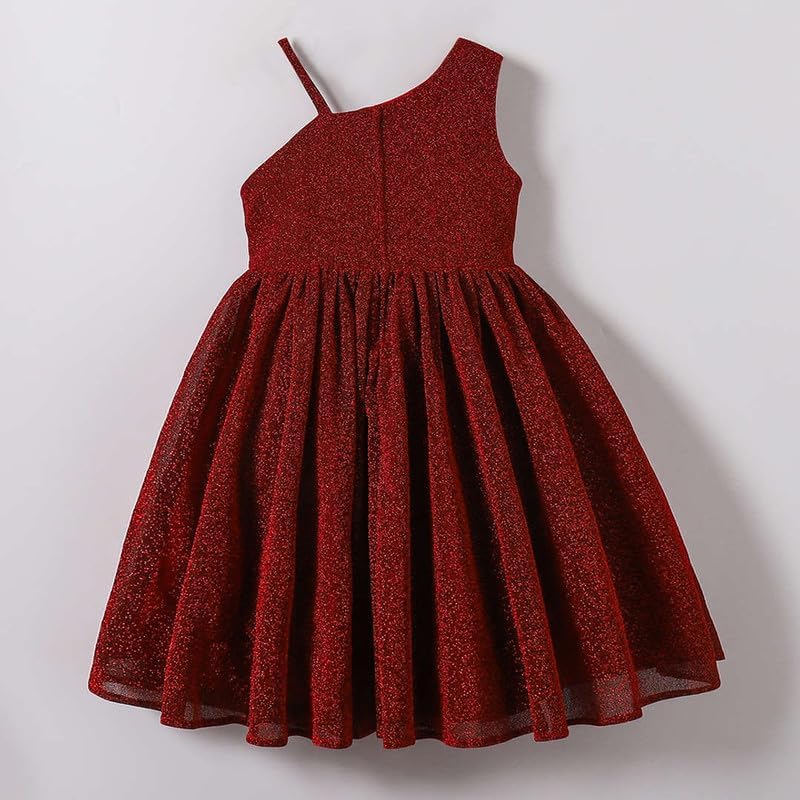 Image of Buy & Try Girls Printed Georgette Frock, Sleeveless Summer Dress, Lightweight Knee Length Baby Girl Dress, Casual Outfit, Soft Comfortable Fabric, Stylish Kids Wear