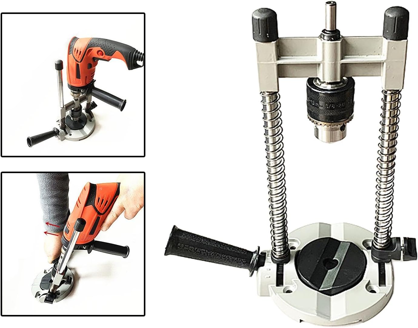 Drillling Guide Drill Press Spring with Drill Chuck Easy to Use Accurately