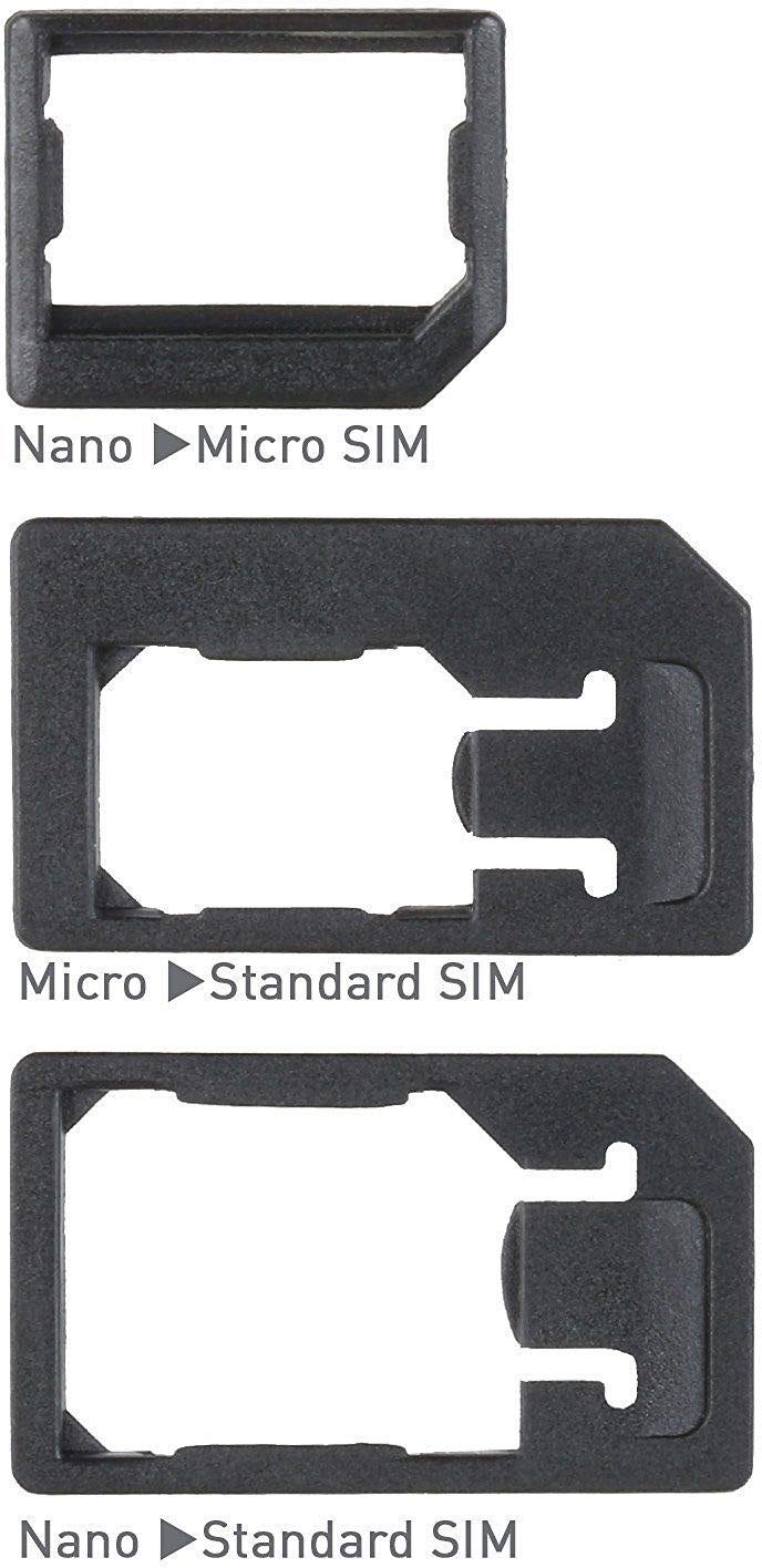 Wicked Chili, Set Adattatore per SIM 4 in 1 (Nano, Micro, Standard, Eject Pin) per Cellulare, Smartphone e Tablet.