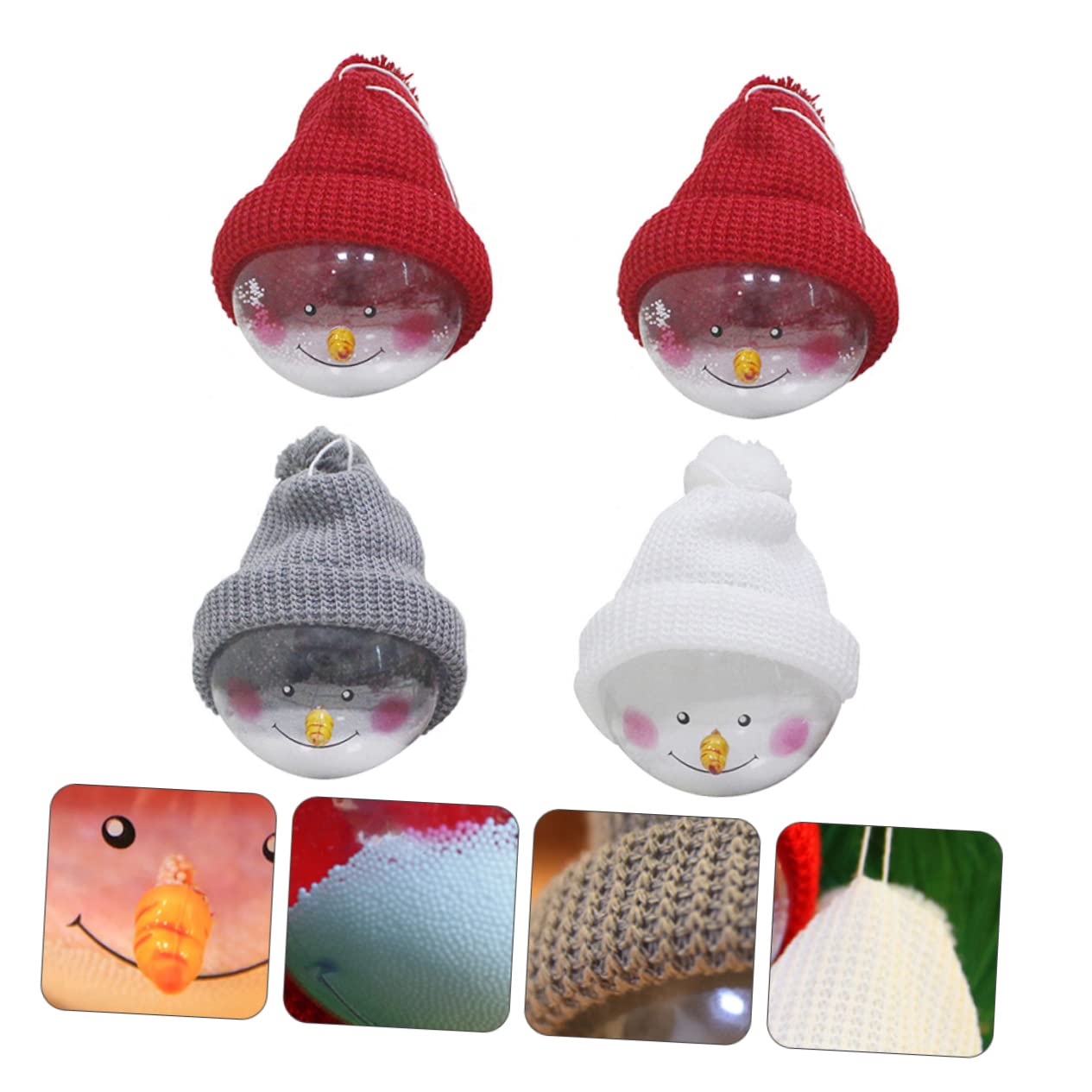 OUNONA 12stücke Weihnachtsbaumkugeln Mit Schneemann-Design Bunte Hängende Christbaumornamente Für Festliche Dekorationen Für Weihnachten Hochzeiten Und Partys