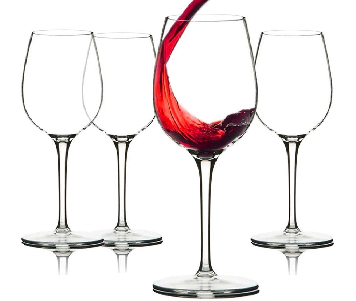 VILON Red Wine Glass Set - 6 Pieces, 18 Oz Lead-Free Crystal Glasses