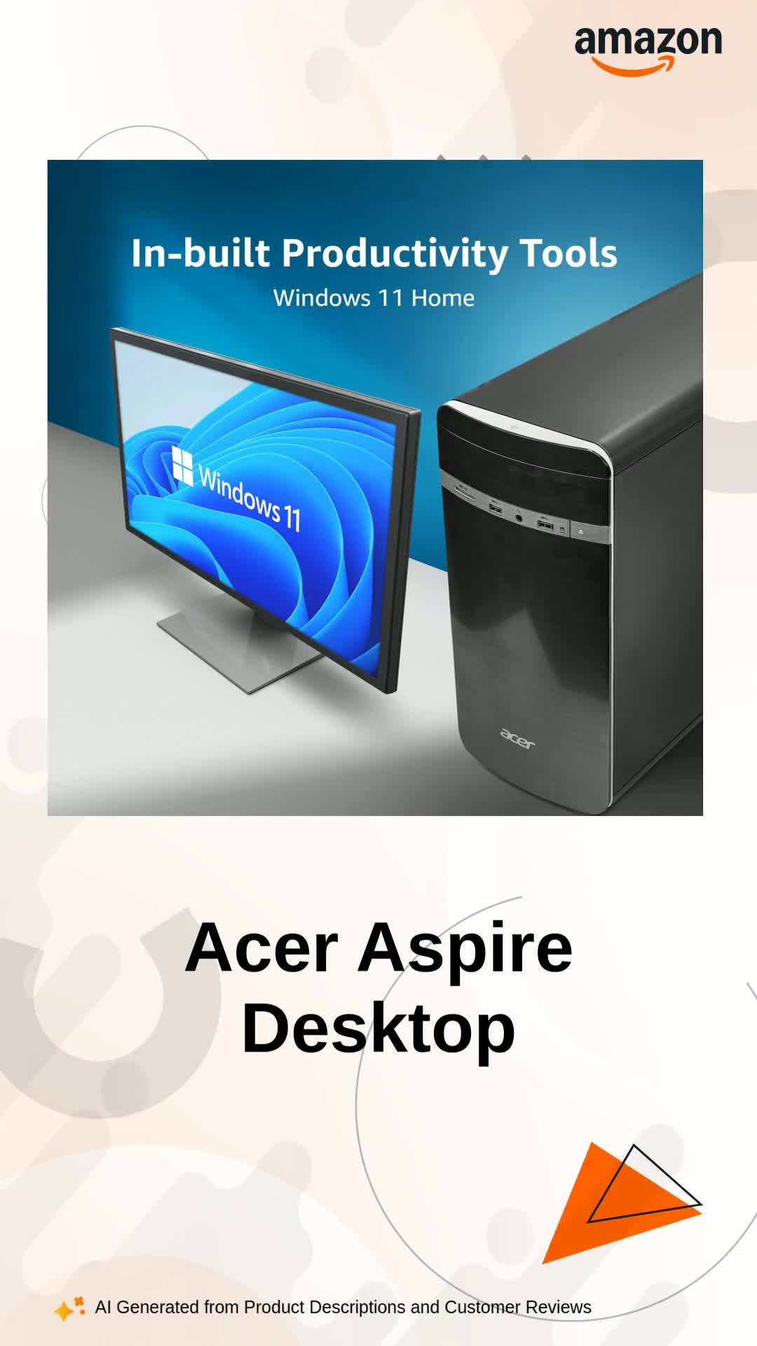 Acer Aspire 13th Gen Intel Core i3-13100 Desktop