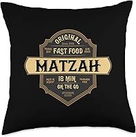 Vista 5 de Pesach and Matzoh themed Passover Holiday Gifts Passover Matzah The Original Fast Food Funny Seder, almohada de 16 x 16 pulgadas, multicolor