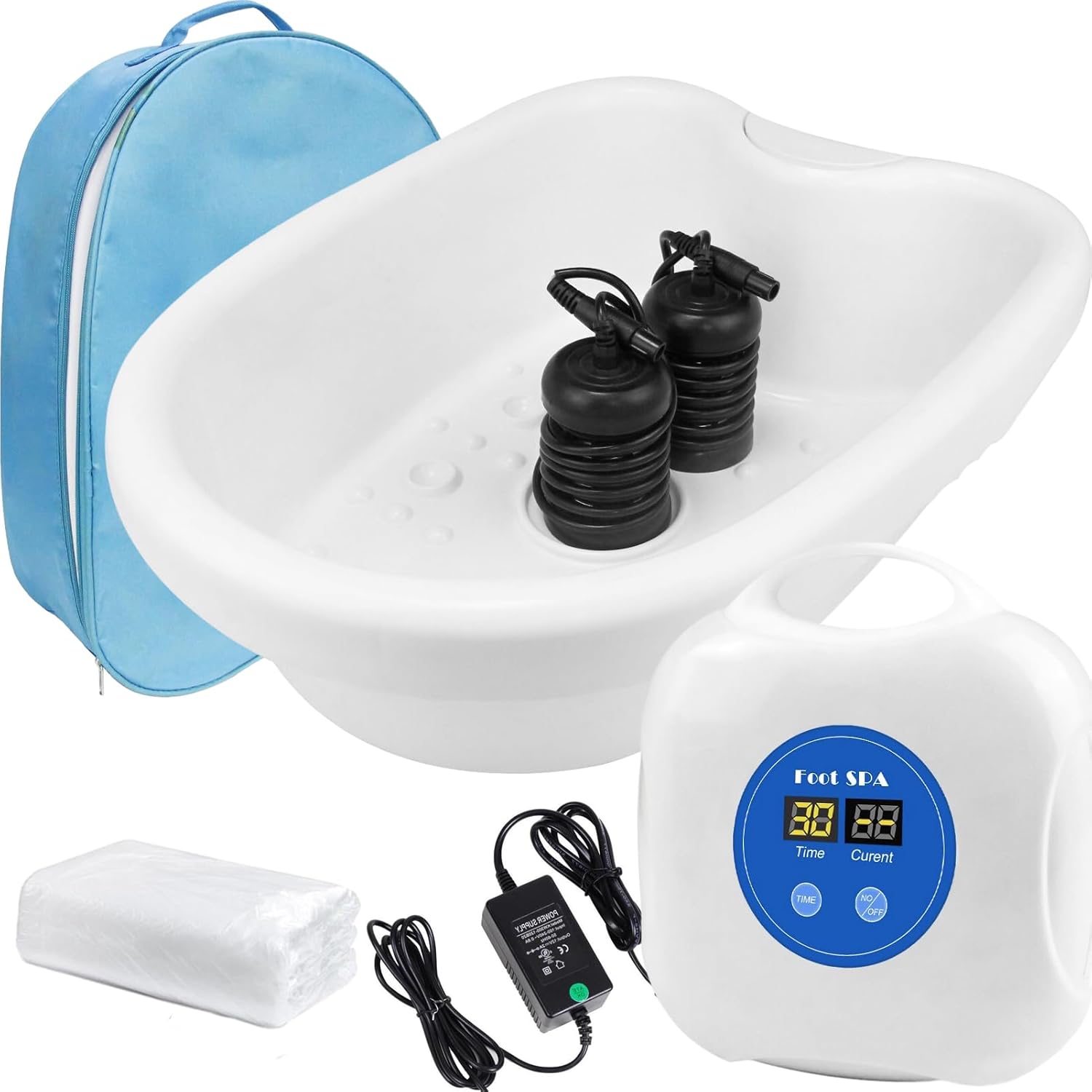 Ionic Detox Foot Bath Aqua Cleanse SPA Machine with Tub, 2 Arrays,140 pcs Tub Liners, Upgraded Ionic Foot Bath Detox Machine for Proffesional and Home Use,Digital Display, Timer Function