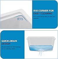 Vista 37 de 18 Granite Composite Bar Sink - Donsdey 18”×16” Undermount Granite Kitchen Sink Black Quartz Classic Composite Under Counter Single Bowl Bar Prep RV