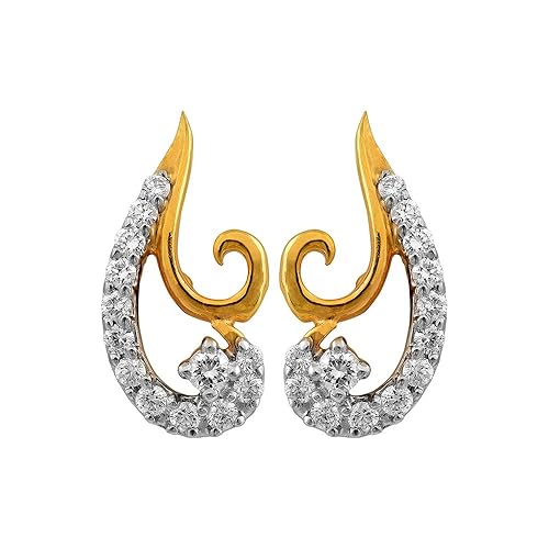 18KT (750) Diamond Earring for Women-DERD15064621
