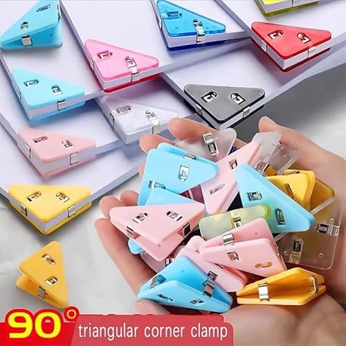 Miniatura 3 de Clip de datos de esquina triangular, clip de esquina de página de libro triangular, cierre de documentos de carpeta de color multifuncional, evita
