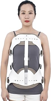 Amazon.co.jp: 調整可能な胸腰椎サポート、胸椎骨折固定器、腰椎骨折用