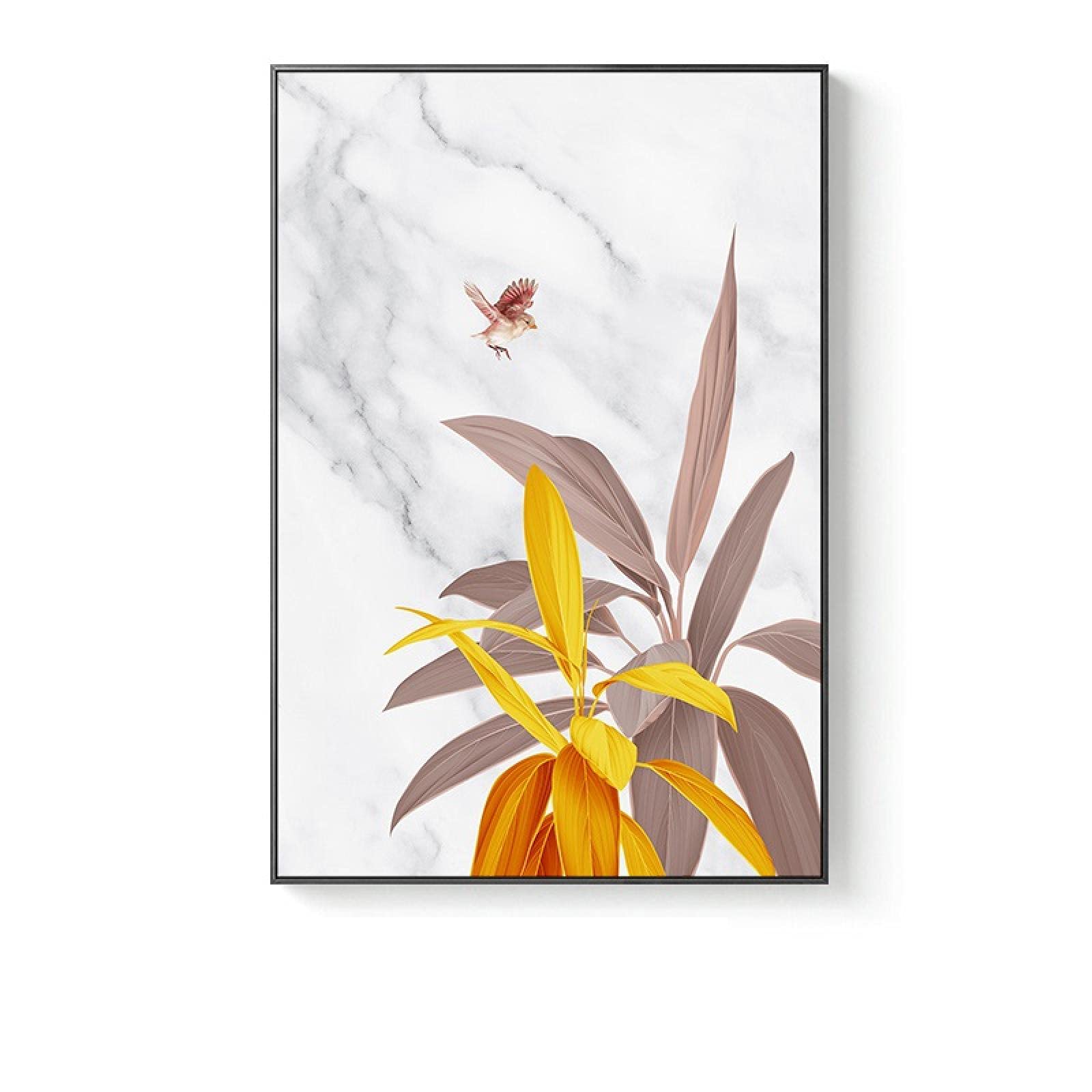 Cuadros de pared de flores Cartel de plantas nórdicas Arte Pinturas en lienzo Carteles e impresiones para la sala de estar Decoración del hogar Listo para colgar 40x50cmx3pcs marco interior