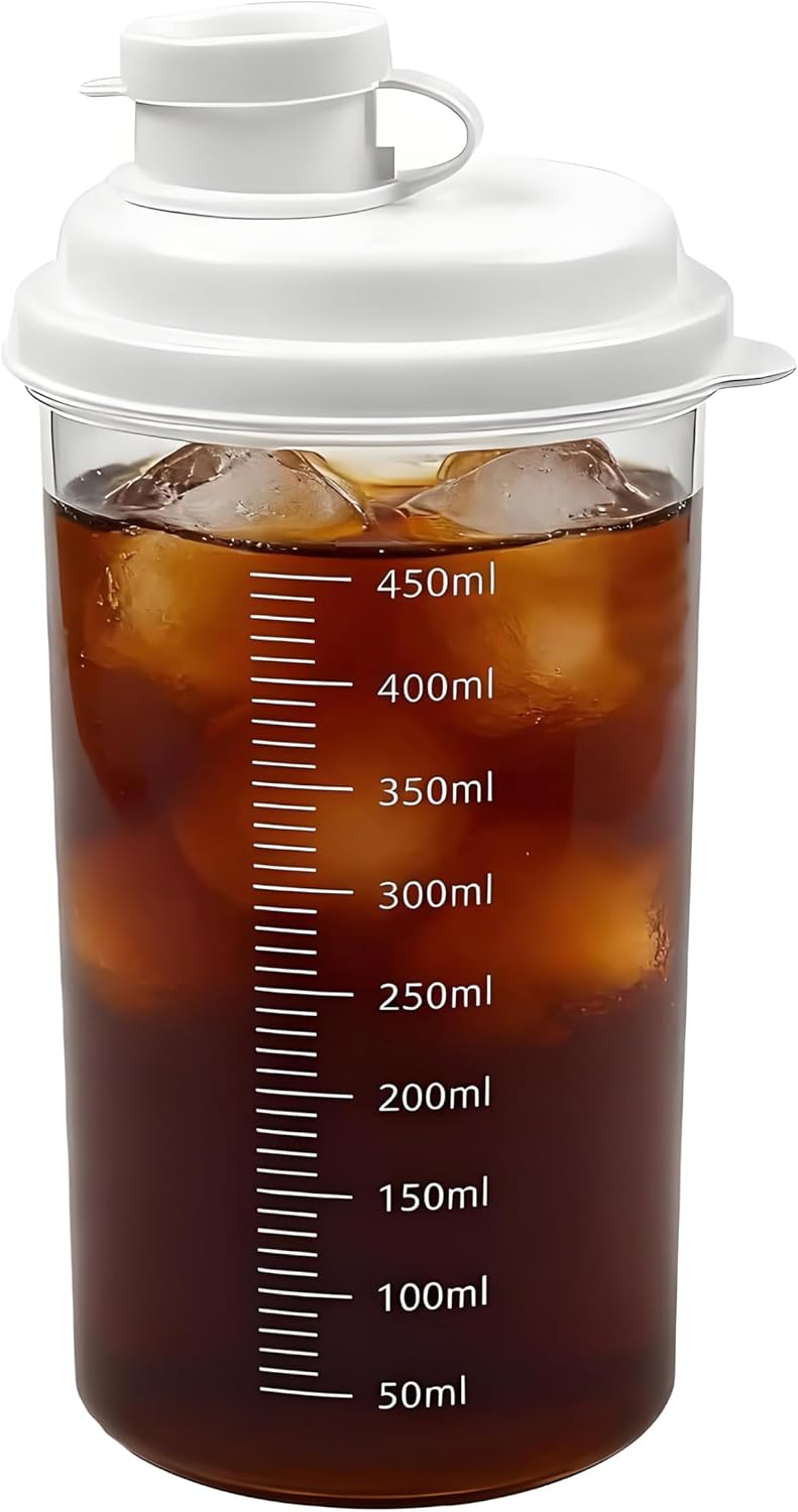 Cold Brew Coffee Mug Dispenser Plastic Cup, 16.9 oz