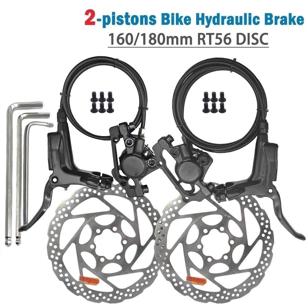 Freno de Disco de Aceite hidráulico para Bicicleta, 2 pistones, Delantero y Trasero, 160mm, 180mm, RT56 B05S, Almohadilla para Plegable MT200 MTB BMX