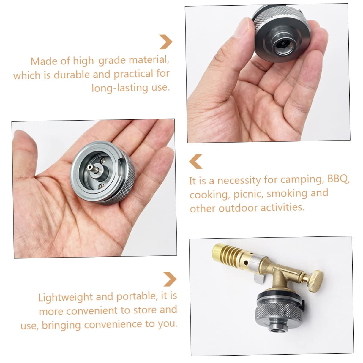 ORFOFE Camping Stove Adapter Gas Tank Propane Replacement Parts Propane Tank Adapter for Outdoor Cooking Hiking