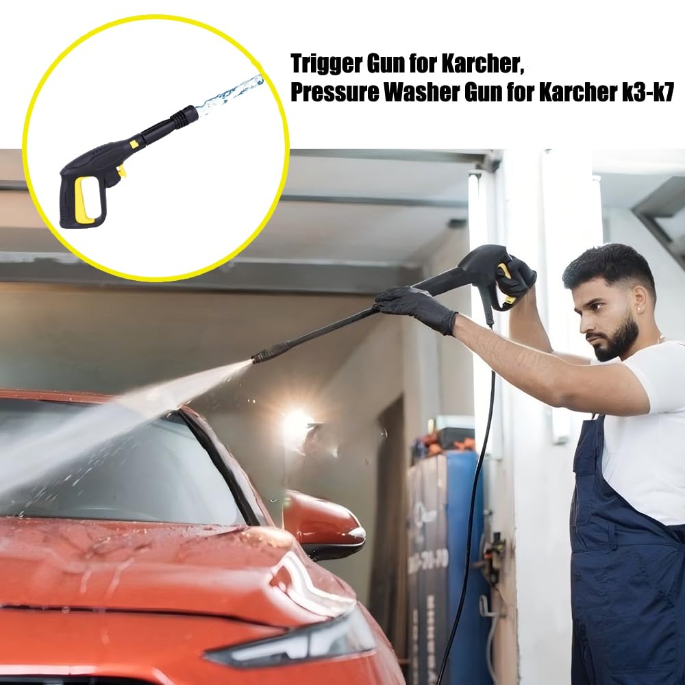 Pistolet do myjki wysokociśnieniowej Kärcher, zapasowy pistolet do myjki wysokociśnieniowej, pistolet natryskowy do Kärcher K3, K4, K5, K6, K7, węży, Quick Connect