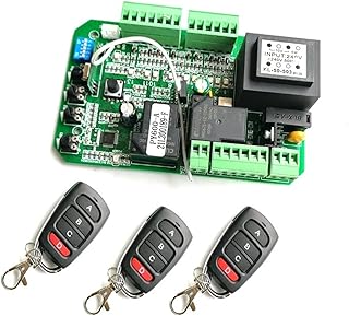 Automatic Sliding Gate Opener Wide Use Sliding Gate Opener Motor Control Unit PCB Controller Circuit Board Electronic Card Plate Durable and Reliable (Color : 3 Remote Control kit-01, Size : One Siz