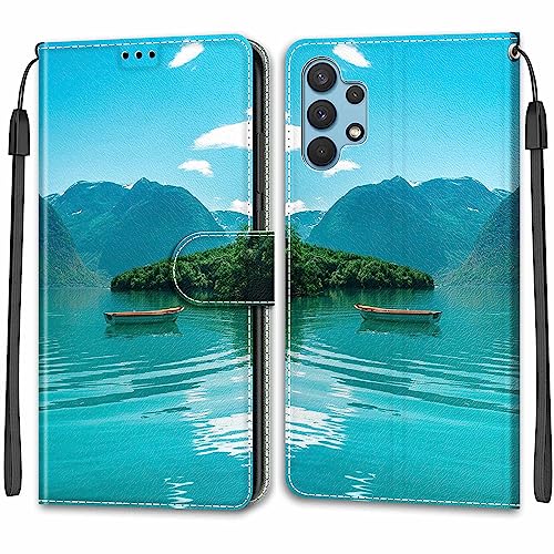 Custodia Per Samsung Galaxy A32 4G / Samsung Galaxy A32 Lite, Pelle Pu Premium Custodia Flip Pelle Portafoglio Magnetica Cover Per Samsung Galaxy A32 